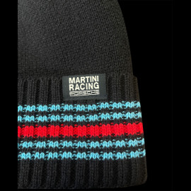 Set von 2 Mütze + Schal Porsche Martini Racing Gestrickt Blau / Rot