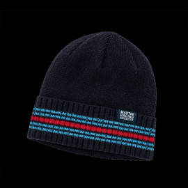Set von 2 Mütze + Schal Porsche Martini Racing Gestrickt Blau / Rot