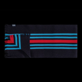 Set von 2 Mütze + Schal Porsche Martini Racing Gestrickt Blau / Rot