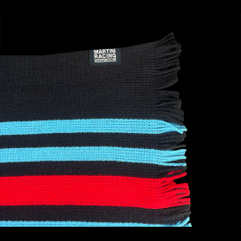 Set von 2 Mütze + Schal Porsche Martini Racing Gestrickt Blau / Rot