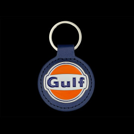 Gulf Logo Metal / Faux Leather Keyring Navy Blue Gulf GU252PCA01-100