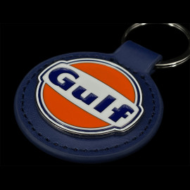 Gulf Logo Metal / Faux Leather Keyring Navy Blue Gulf GU252PCA01-100