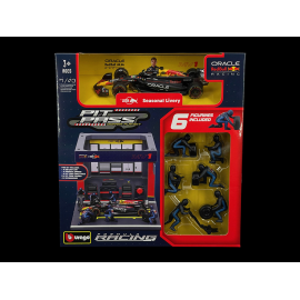 Max Verstappen Red Bull RB19 n° 1 Pit Stop With Figurines F1 2023 1/43 Bburago 38453V