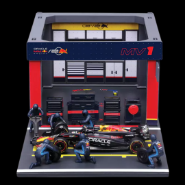 Max Verstappen Red Bull RB19 n° 1 Pit Stop With Figurines F1 2023 1/43 Bburago 38453V