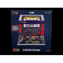 Max Verstappen Red Bull RB19 n° 1 Pit Stop With Figurines F1 2023 1/43 Bburago 38453V