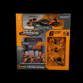 Lando Norris McLaren MCL38 n° 4 Pit Stop With Figurines F1 2024 1/43 Bburago 38451N