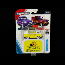 Volkswagen T1 Combi French Touch Deluxe cars Fromagerie Yellow / White 1/59 Majorette 8502101002SMO
