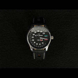 Alfa Romeo Giulia 1600 GT Junior Tachometer Uhr Chrom Gehause / schwarz Hintergrund / weiße Zahlen