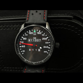 Porsche 911 260 km/h speedometer Watch black case / black dial / white numbers
