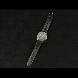 Porsche 911 250 km/h speedometer Watch chrome case / black dial / green numbers