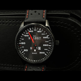 Porsche Automatic Watch 911 300 km/h speedometer black case / black dial / white numbers