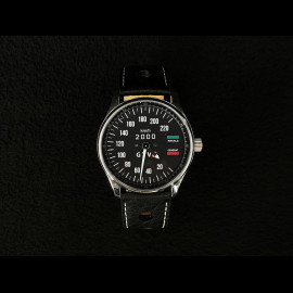 Alfa Romeo 2000 GTV Tachometer Uhr Chrom Gehause / schwarz Hintergrund / weiße Zahlen