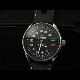 Alfa Romeo 2000 GTV Tachometer Uhr Chrom Gehause / schwarz Hintergrund / weiße Zahlen