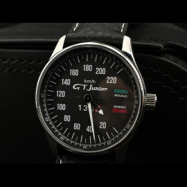Alfa Romeo Giulia 1300 GT Junior Tachometer Uhr Chrom Gehause / schwarz Hintergrund / weiße Zahlen