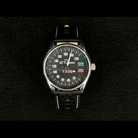 Alfa Romeo Giulia 1300 GT Junior Tachometer Uhr Chrom Gehause / schwarz Hintergrund / weiße Zahlen