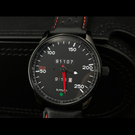 Porsche 911 250 km/h Tachometer Uhr schwarz Gehause / schwarz Wahl / weiße Zahlen