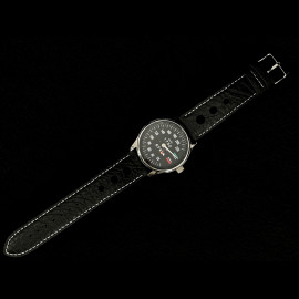 Alfa Romeo Uhr 1750 GTV Tachometer Chrom Gehause / schwarz Hintergrund / weiße Zahlen