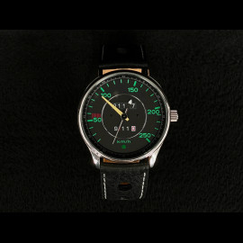Porsche 911 Classic speedometer Automatic Watch chromium case / black dial / green numbers