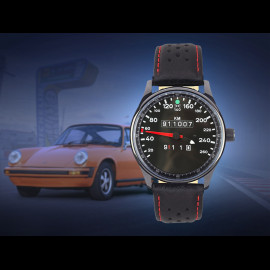 Porsche 911 260 km/h speedometer Watch black case / black dial / white numbers