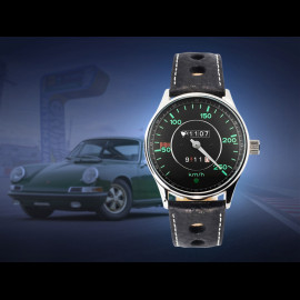 Porsche 911 Automatic Watch 250 km/h speedometer 1963 - 1969 black dial / green numbers Made in Germany