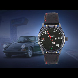 Porsche 911 250 km/h Tachometer Uhr schwarz Gehause / schwarz Wahl / weiße Zahlen