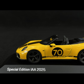Porsche 911 Spirit 70 Typ 992.2 Carbiolet IAA Edition 2025 Geschwindigkeit Gelb 1/43 Spark WAP0200200T070