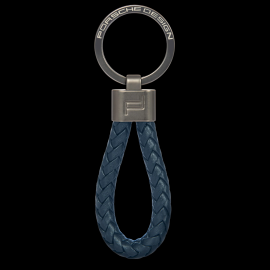 Porsche Design Keyring Leather Cord Dark Blue 4056487085579