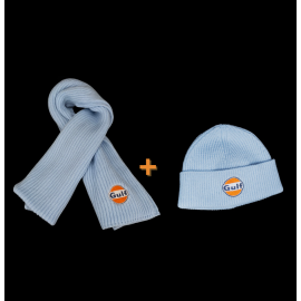 Set von 2 Gulf Schal + Mütze Light Blue