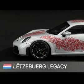 Porsche 911 GT3 Touring Type 922.2 2024 Ice Grey Sonderwunsch 75 years Luxembourg 1/43 Spark WAP0202010T75Y