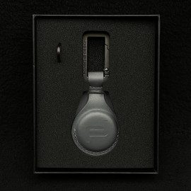 Porsche Design Schlüsselanhänger Air Tag Leder Anthrazitgrau 4056487085609