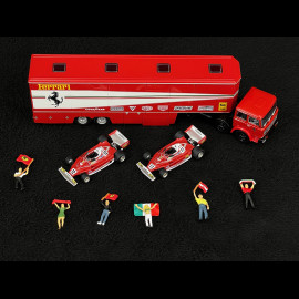 Ferrari 312 T2 F1 1977 Set + Ferrari Renntransport mit 6 Figuren 1/87 Berkina BRE58575