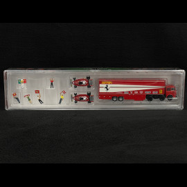Ferrari 312 T2 F1 1977 Set + Ferrari Renntransport mit 6 Figuren 1/87 Berkina BRE58575