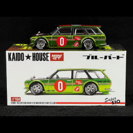 Datsun Kaido 510 Wagon 1969 OG Flo Yellow 1/64 Mini GT KHMG164