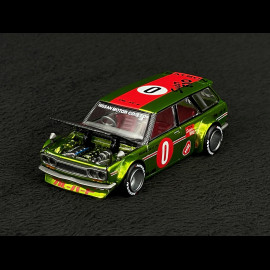 Datsun Kaido 510 Wagon 1969 OG Flo Yellow 1/64 Mini GT KHMG164