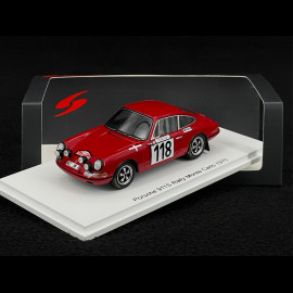 Porsche 911S n° 118 Rally Monte Carlo 1970 1/43 Spark S6606