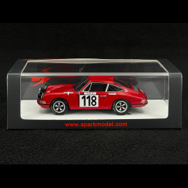 Porsche 911S n° 118 Rally Monte Carlo 1970 1/43 Spark S6606