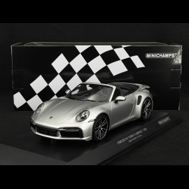 Porsche 911 Turbo S Cabriolet type 992 GT Silver 2020 1/18 Minichamps 155069081