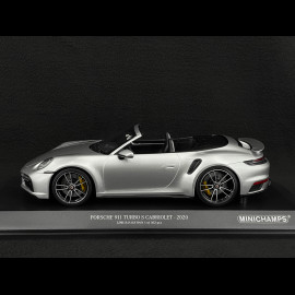 Porsche 911 Turbo S Cabriolet type 992 GT Silver 2020 1/18 Minichamps 155069081