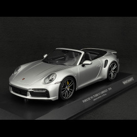 Porsche 911 Turbo S Cabriolet type 992 GT Silver 2020 1/18 Minichamps 155069081