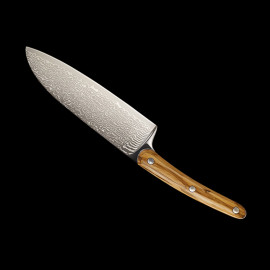 Santoku Knife Damascus Olive Wood Deejo KDBS00001