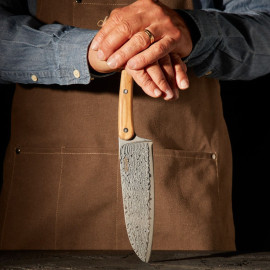 Santoku Knife Damascus Olive Wood Deejo KDBS00001