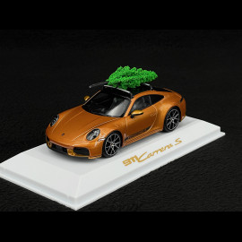 Porsche 911 Carrera S Type 922.2 2024 with Christmas tree Nordic Gold Metallic 1/43 Spark WAP0200230T911