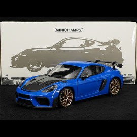 Porsche 718 Cayman GT4 RS Weissach Package 2024 Shark Blue 1/18 Minichamps 110062121
