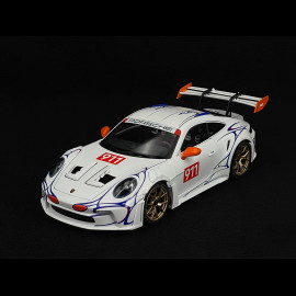Porsche 911 GT3 RS Type 992 n° 911 2023 Weiß / Orange Dekor 1/18 Minichamps 110062041