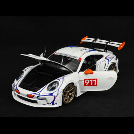 Porsche 911 GT3 RS Type 992 n° 911 2023 Weiß / Orange Dekor 1/18 Minichamps 110062041