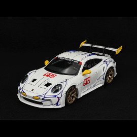 Porsche 911 GT3 RS Type 992 n° 911 2023 White / Yellow Decor 1/18 Minichamps 110062042