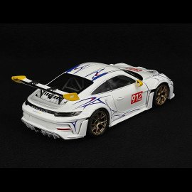 Porsche 911 GT3 RS Type 992 n° 911 2023 White / Yellow Decor 1/18 Minichamps 110062042