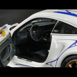 Porsche 911 GT3 RS Type 992 n° 911 2023 White / Yellow Decor 1/18 Minichamps 110062042