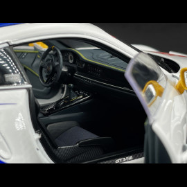 Porsche 911 GT3 RS Type 992 n° 911 2023 White / Yellow Decor 1/18 Minichamps 110062042