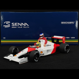 Ayrton Senna Mclaren Honda MP4/6 n° 1 3rd Mexican GP F1 1991 with Jean Alesi 1/18 Minichamps 540911828